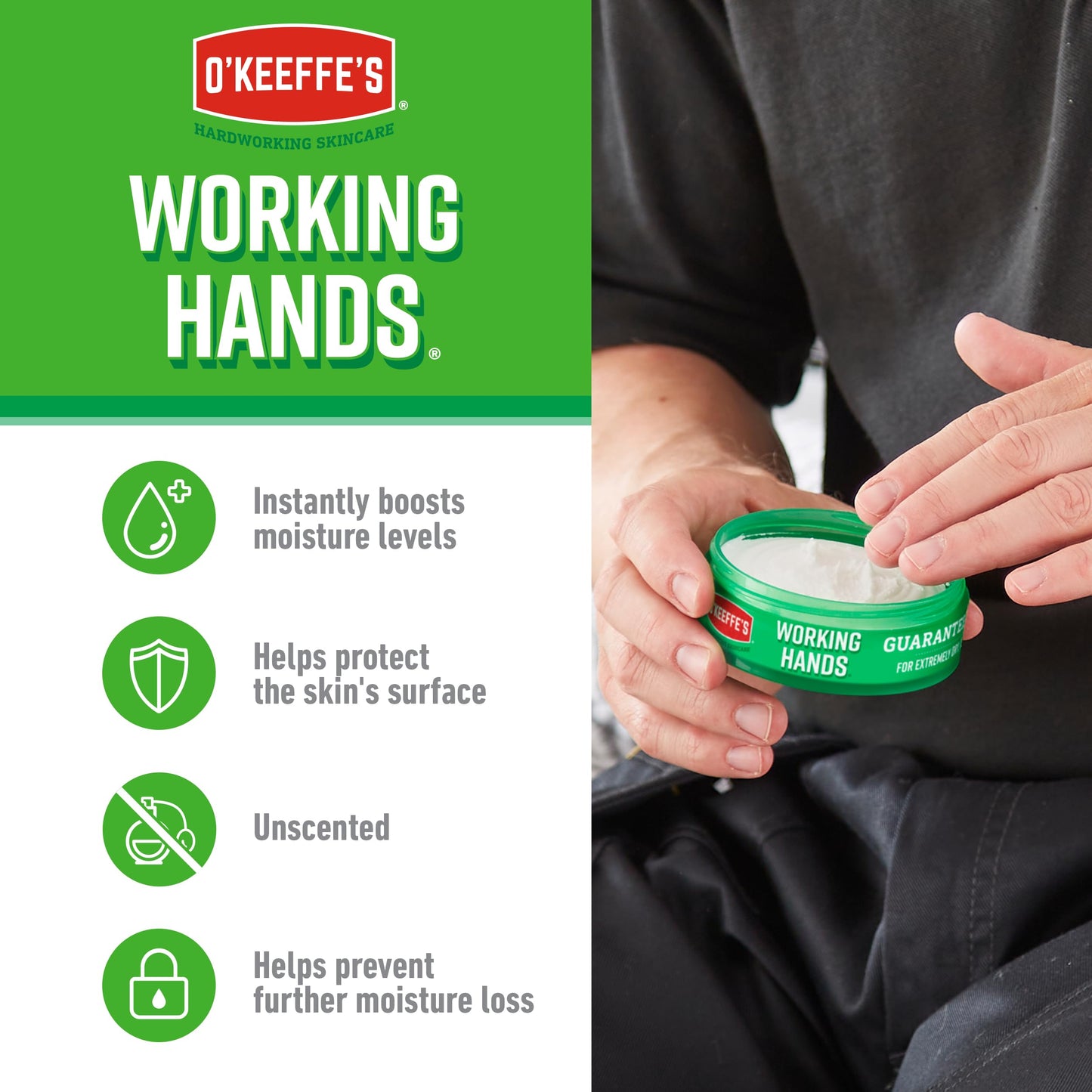 O'Keeffe's K0350002-6 Working Hands Hand Cream in Jar (6 Pack), 3.2 oz