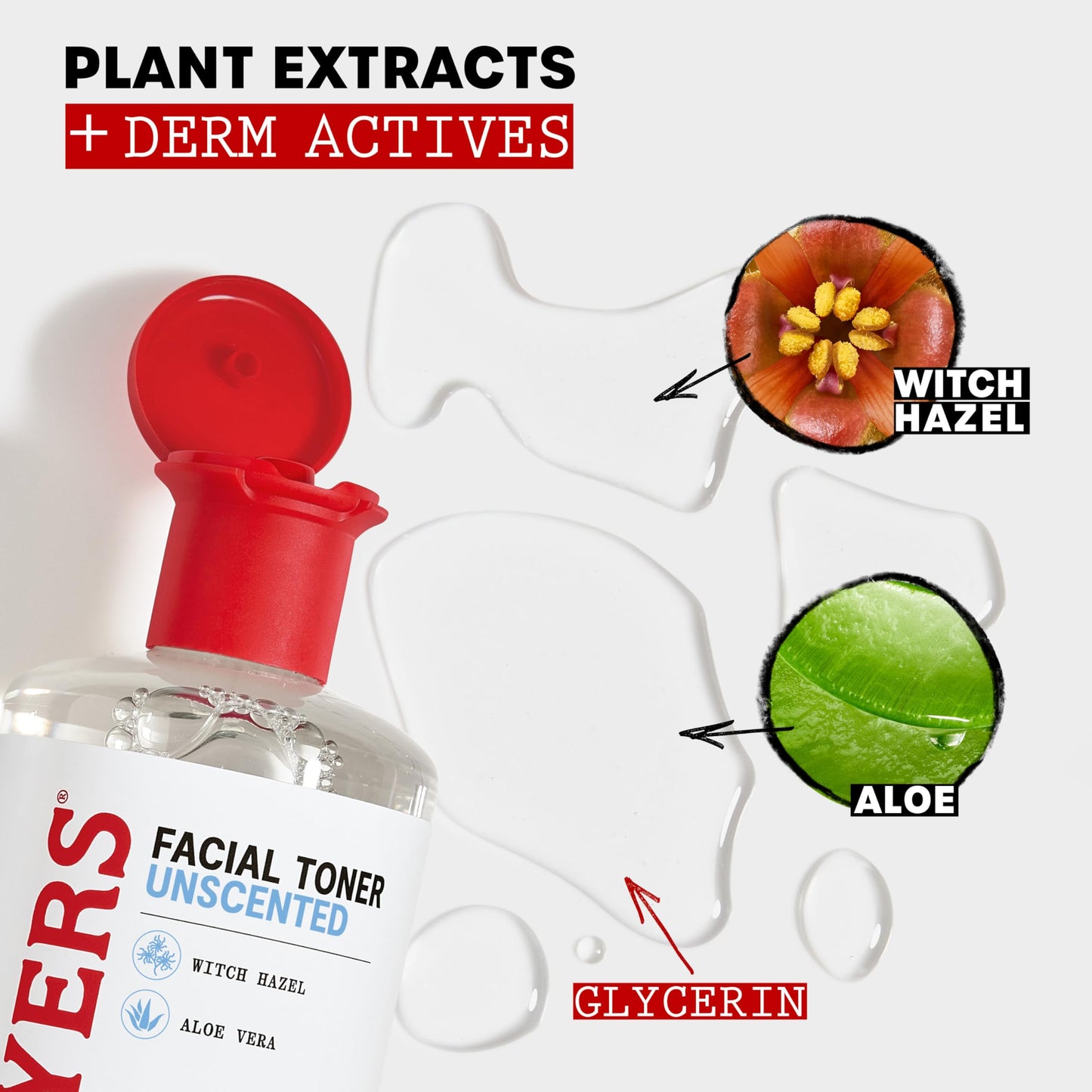THAYERS Alcohol-Free, Hydrating, Unscented Witch Hazel Facial Toner with Aloe Vera Formula, Vegan