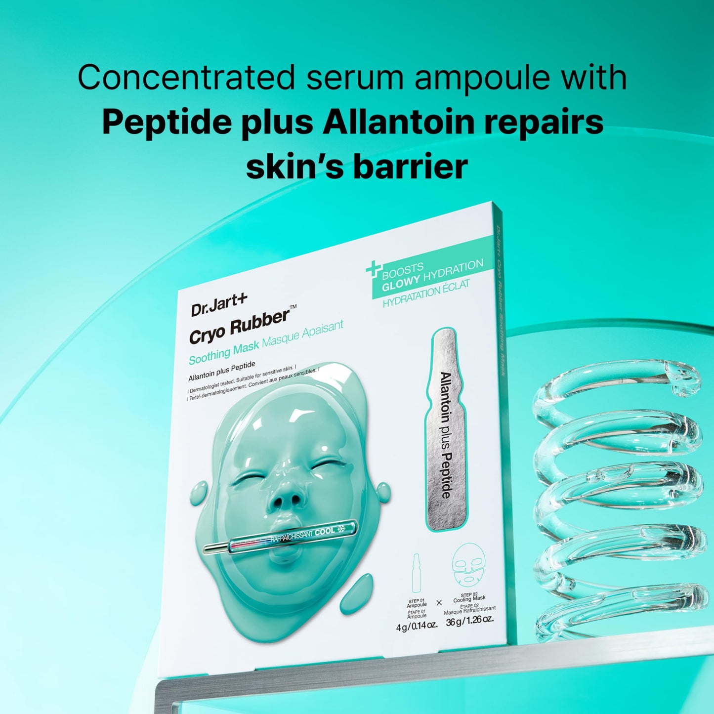 Dr.Jart+ Cryo Rubber Soothing and Cooling Korean Face Mask with Allantoin and Peptides | Korean