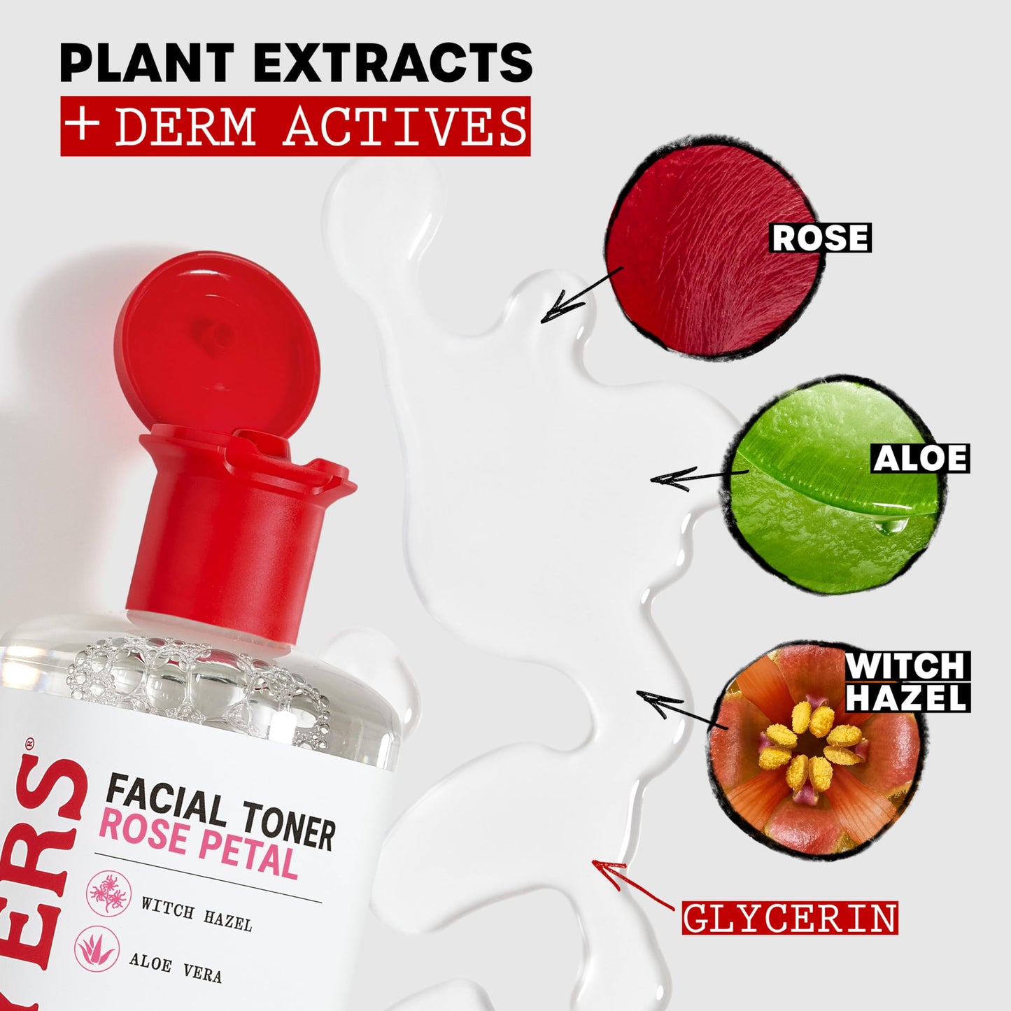 THAYERS Alcohol-Free Rose Petal Witch Hazel Facial Toner for Glowing Skin, Soothing, Hydrating