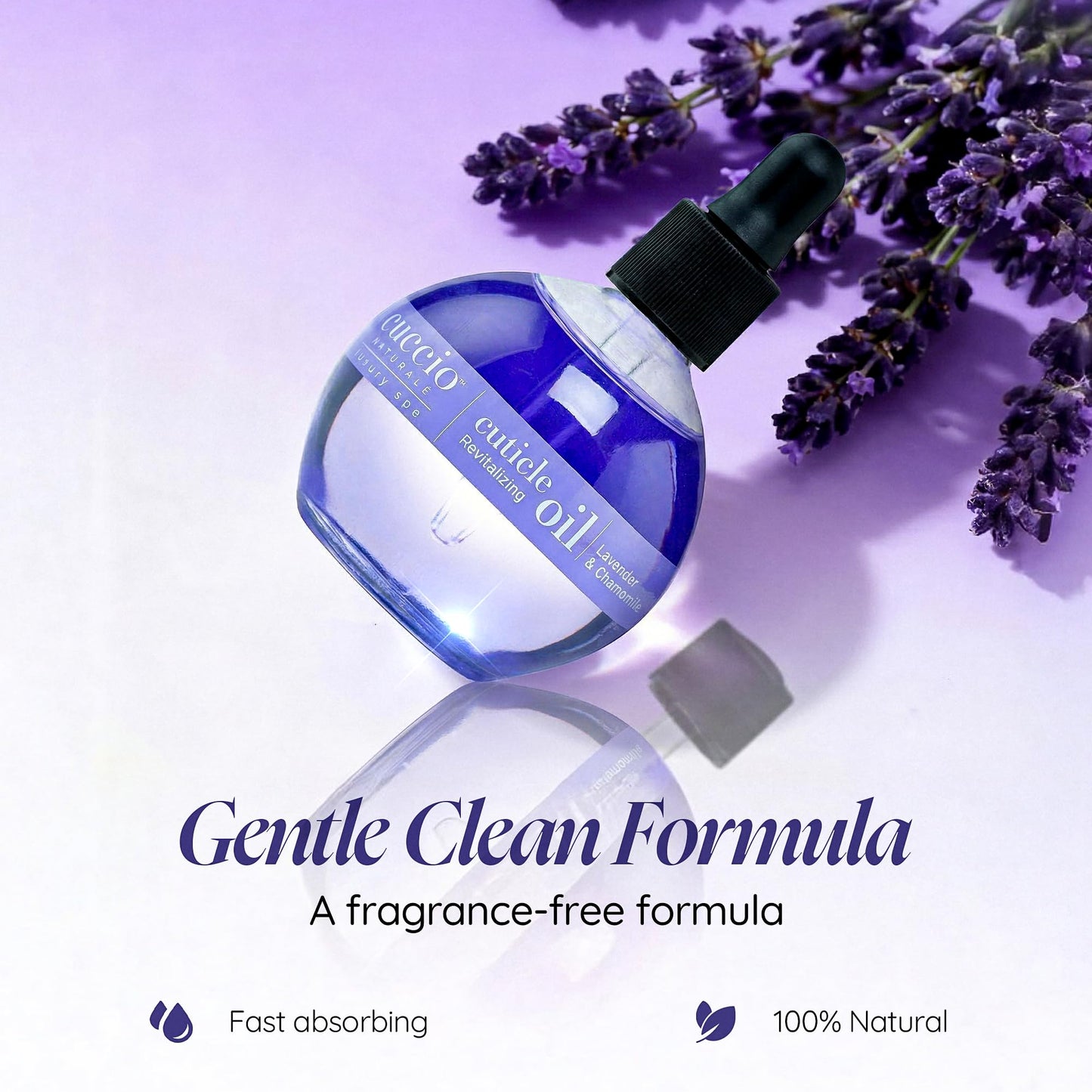 Cuccio Naturale Lavender & Chamomile Revitalizing Cuticle Oil, Lightweight Fast-Absorbing Hydrating