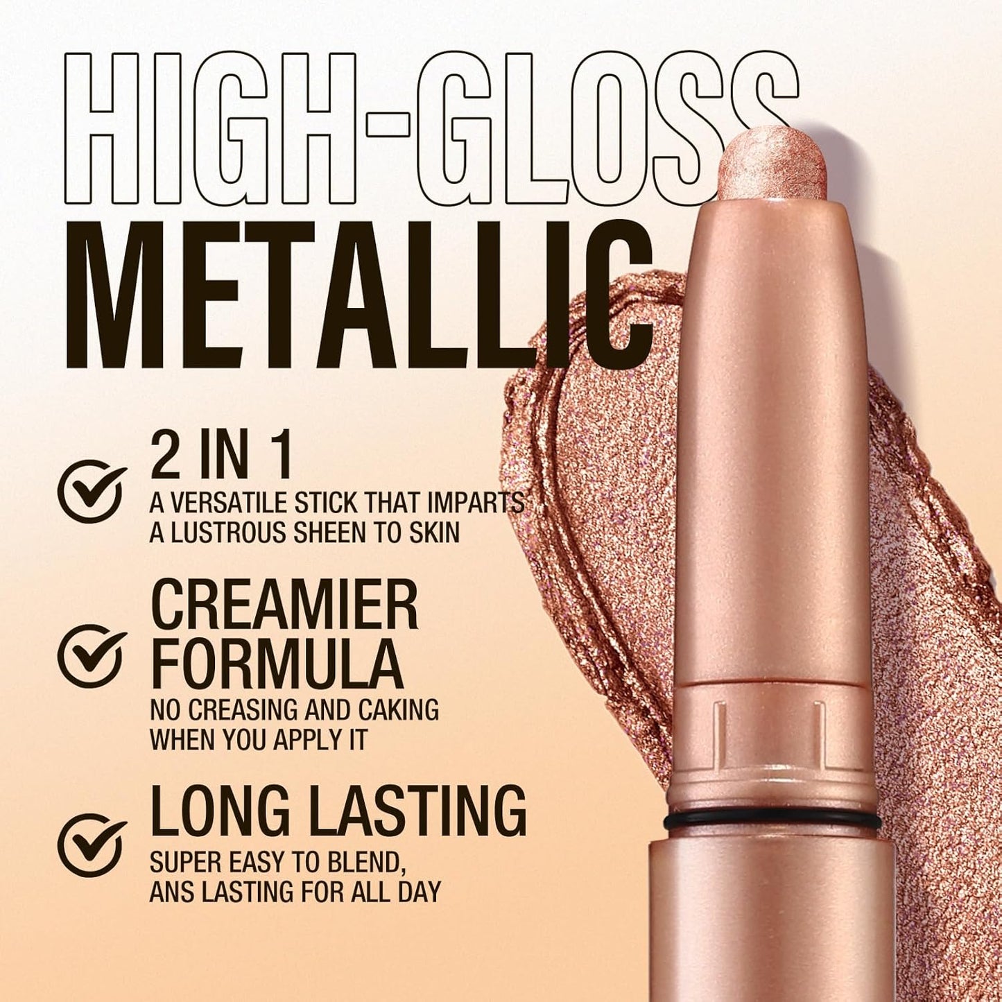 Jolilab Eyeshadow Stick Set, 2 Colors Matte Professional Bright-Colored Contouring and Highlight Eyeshadow Stick, Cream Waterproof Long Lasting High Pigmented Eye Shadow. (2, 11+12)