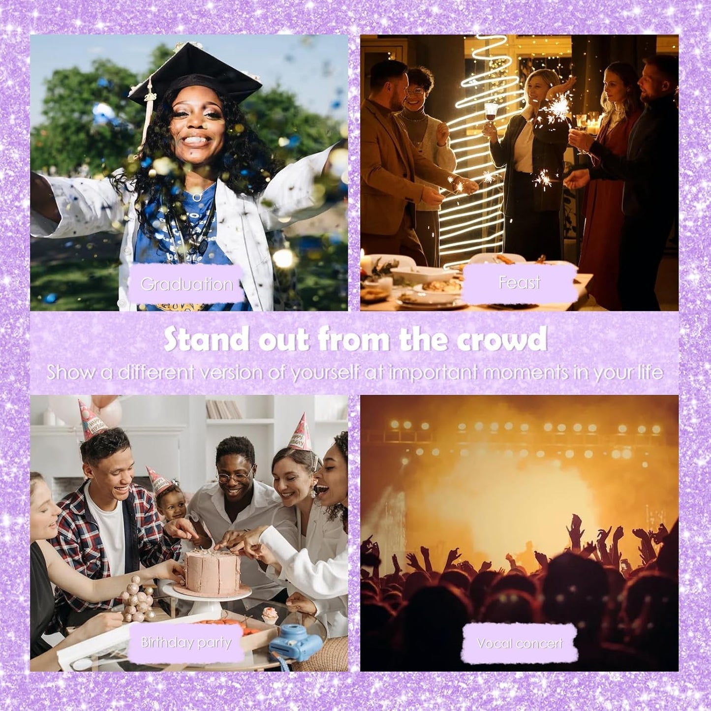 Yosca Body Glitter Spray, 30ML Loose Body Shimmer Powder Hair Spray Fine Glitter Sparkle Highlighter Makeup Mardi Gras Festival Concert Party Rave Accessories for Rave Clothes Hair Face Nail Art