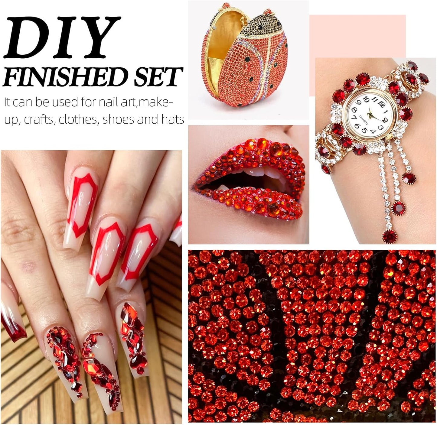 Hyacinth Flatback Rhinestones, Glass Rhinestones for Nail Art and Craft, Glue Fix, Loose Crystal Gemstones(Orange, SS30, 576pcs, 6.4-6.6mm)