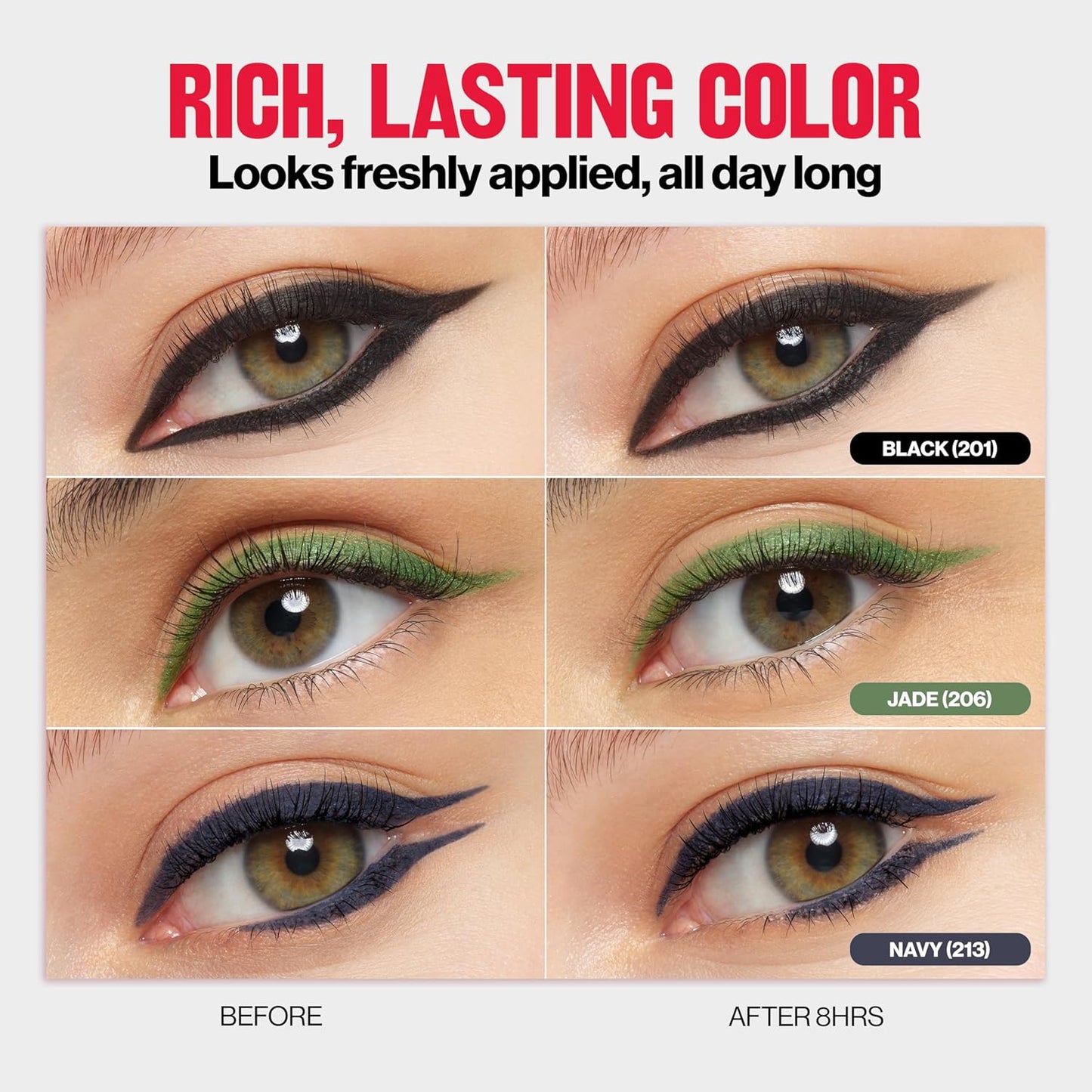 REVLON ColorStay Pencil Waterproof Eyeliner, Smudge-Proof, Eye Makeup with Built-In Sharpener, 213 Navy, 0.01 oz