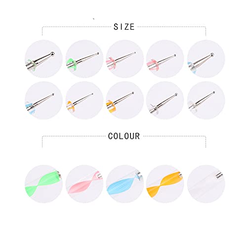 Artdone Nail Art Brushes set,Nail Art Tool Set,Nail Dotting Tools,Nail Dust Brush,Striping Nail Art Brushes for Long Lines,Nail Drawing Pen For Nail Design.…