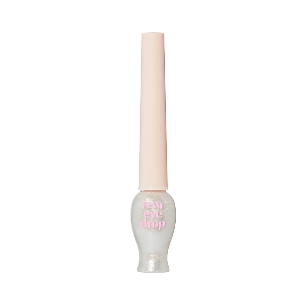 ETUDE Tear Drop Eyeliner, Crystal & Opal Glitter, Smudge-Proof Sparkle, Long-Lasting Formula, All