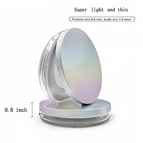 Plastic Loose Powder Compact Container with Velvet Powder puff Mirror and Elasticated Net Sifter,Sohynca Empty Reusable Powder box, 5g Portable DIY Makeup Powder case (SILVER)
