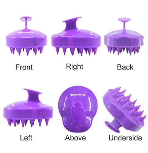 Maxsoft Hair Scalp Massager Shampoo Brush, Scalp Care Brush (Purple)