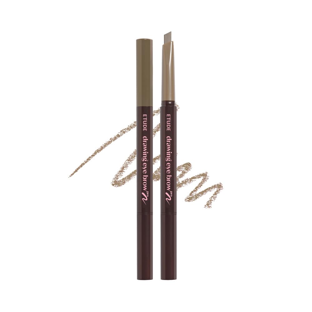 ETUDE Drawing Eye Brow Pro (Light Brown) Eyebrow Pencil for women, Microblading, Long Lasting, Soft