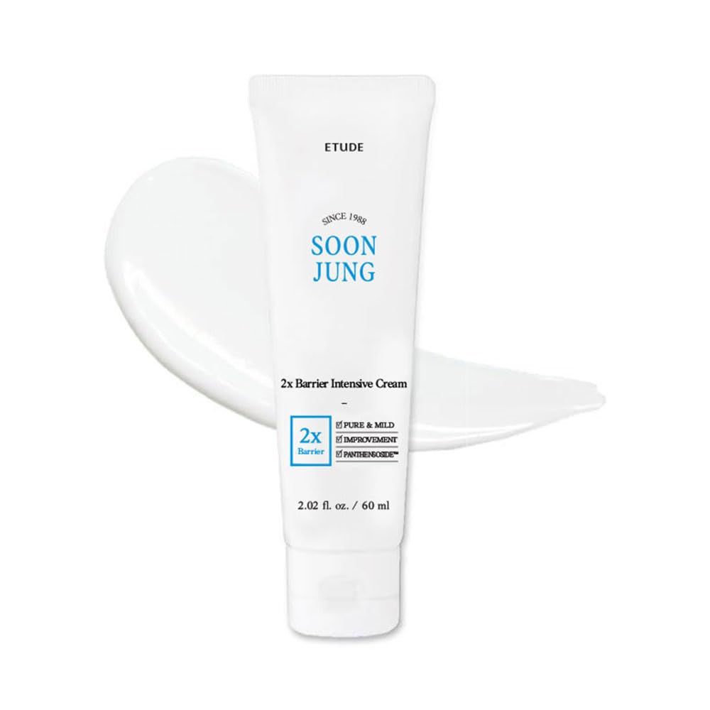 ETUDE SoonJung 2x Intensive Cream for Barrier Repair, Rich Moist, Madecassoside & Panthenol for