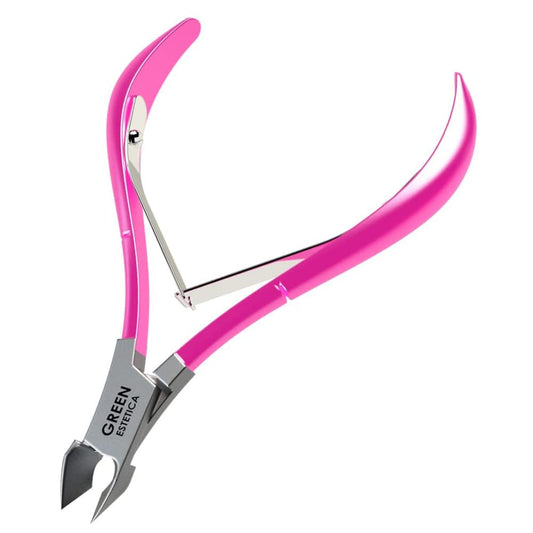 Professional Cuticle Trimmer Nail Cuticle Cutter Stainless Steel Cuticle Nippers with Sharp Blades of Cuticle Remover Clippers Manicure Tools Double Spring for Nail Care Pedicure Nail Tools (Pink)