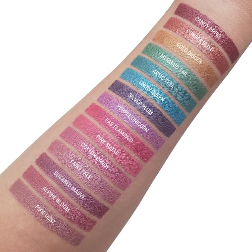 Aromi Metallic Liquid Lipstick | Rose Chestnut Lip Color with Shimmery Finish, Vegan, Cruelty-free, Long-lasting, Waterproof, Gluten Free (Alpine Bloom)