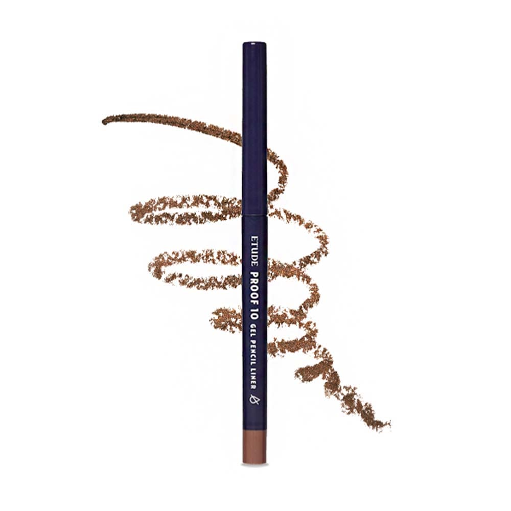 ETUDE Proof 10 Gel Pencil Liner, Eyeliner with Wearable Shades, Sharpenable Tip, Creamy Gel