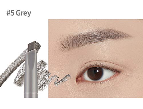 ETUDE Drawing Eye Brow 0.25g #5 Grey | Long Lasting Eyebrow Pencil | Soft Textured Natural Daily