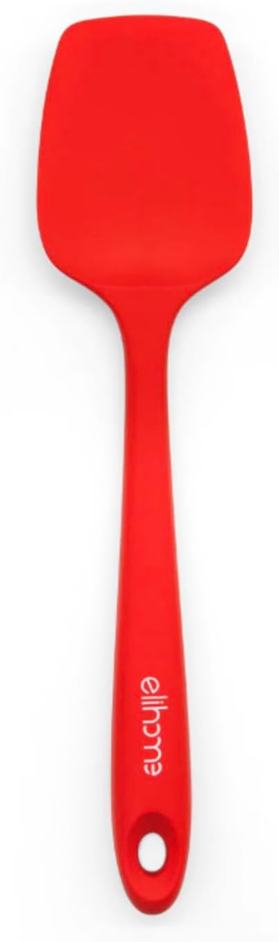 Elihome Classic Silicone Spoonula - Non-Stick Heat Resistant Silicone Scraper Spatula for Mixing