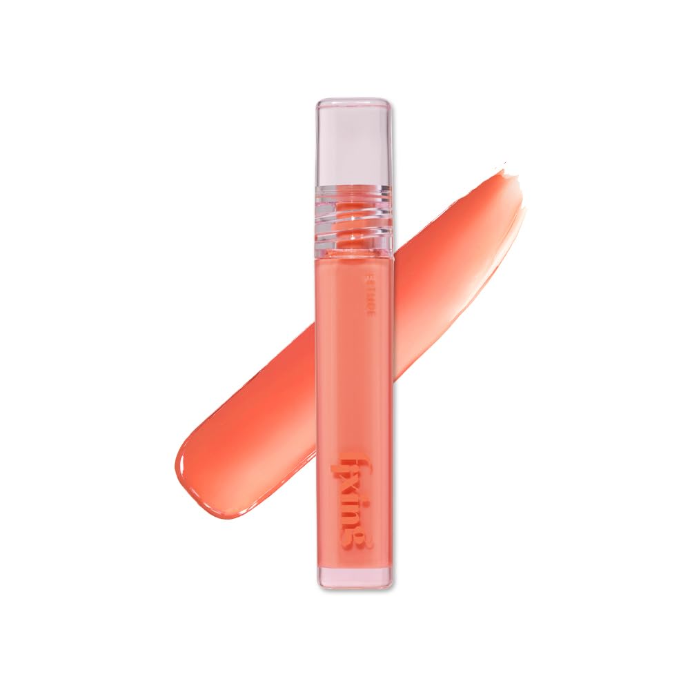 ETUDE Glow Fixing Tint #6 Peach Blended | Non-Sticky Glossy Shine Lip Stain | Fills up with