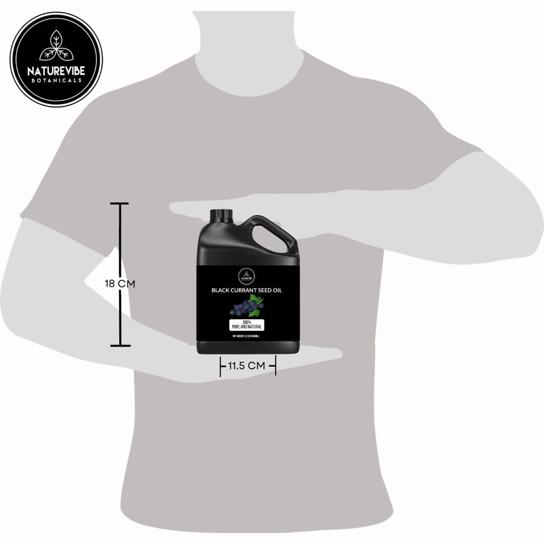 Naturevibe Botanicals Black Currant Oil 32 Ounces | 100% Pure and Natural | Great for Skin Care and Hair Care