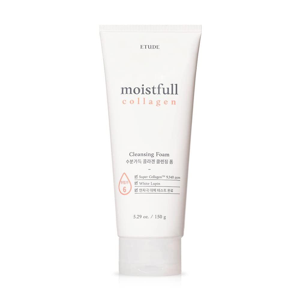 ETUDE Moistfull Collagen Cleansing Foam, Gentle Face Wash