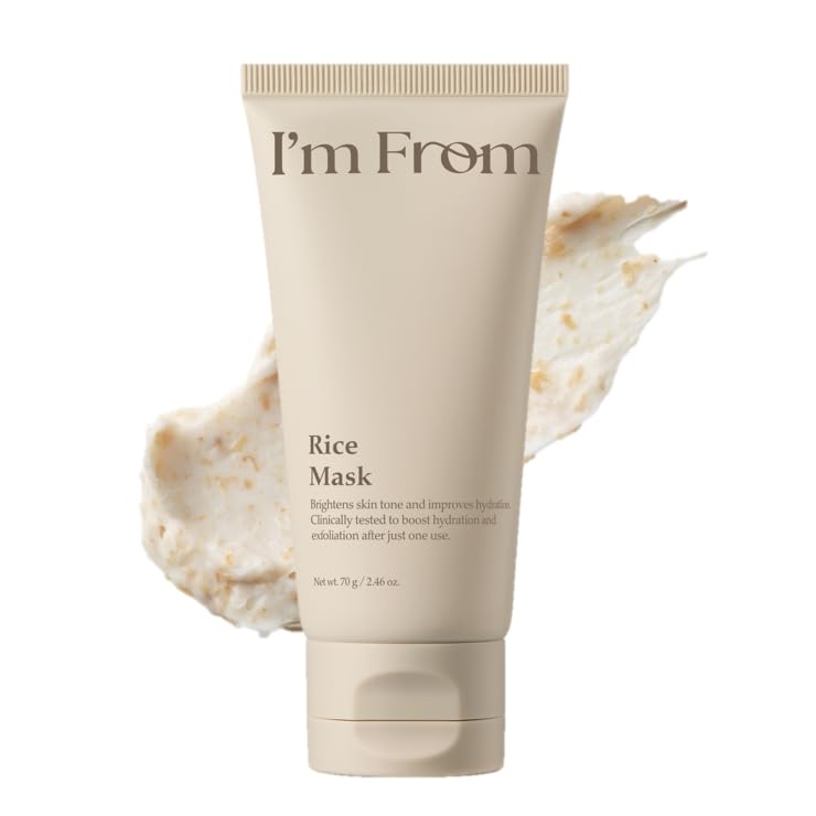 I'm From Rice Mask, Soft Exfoliating Wash-Off Rice Mask, Glass&Dewy, Hydration, Korean Skin Care