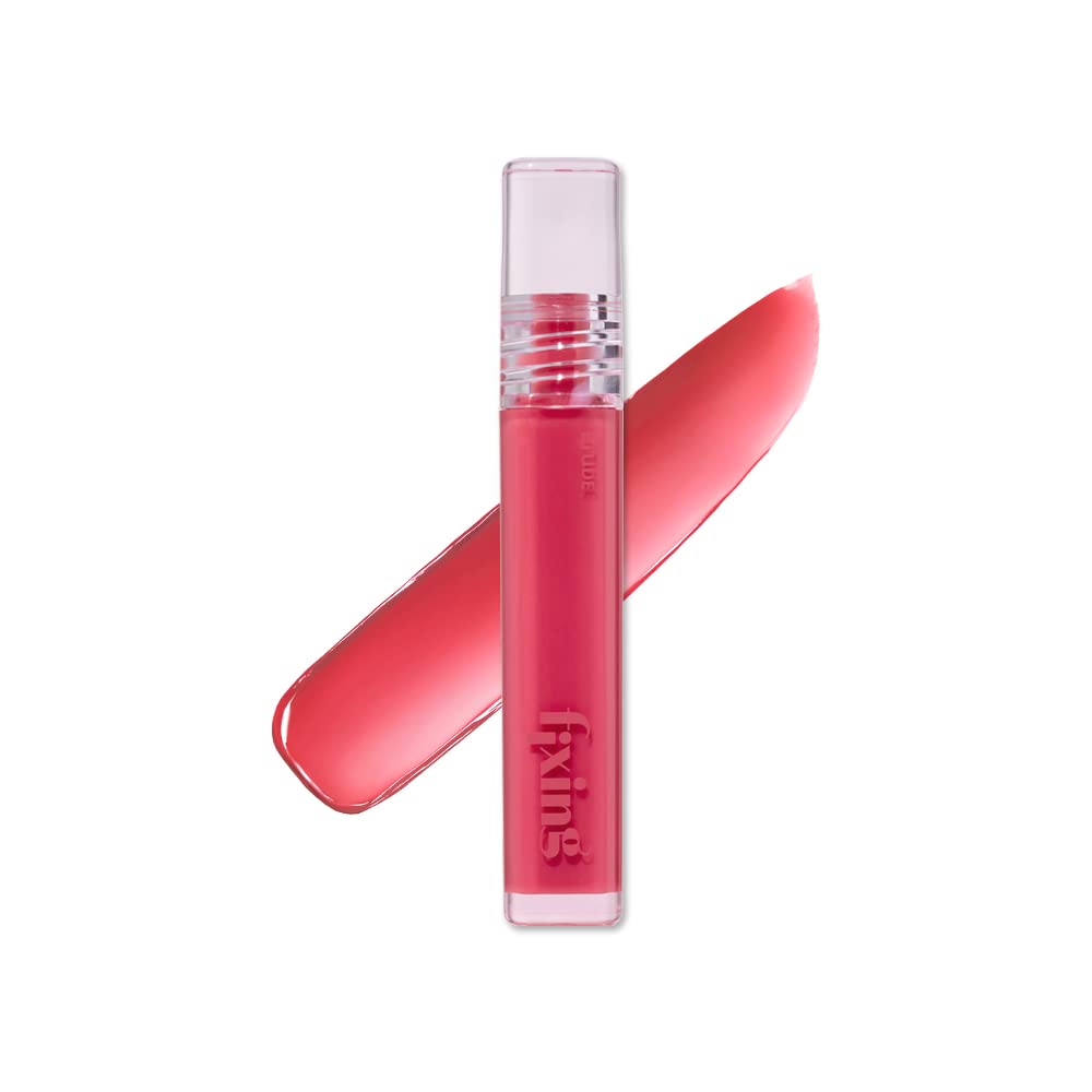 ETUDE Glow Fixing Tint #4 Chilling Red | Non-Sticky Glossy Shine Lip Stain | Fills up with