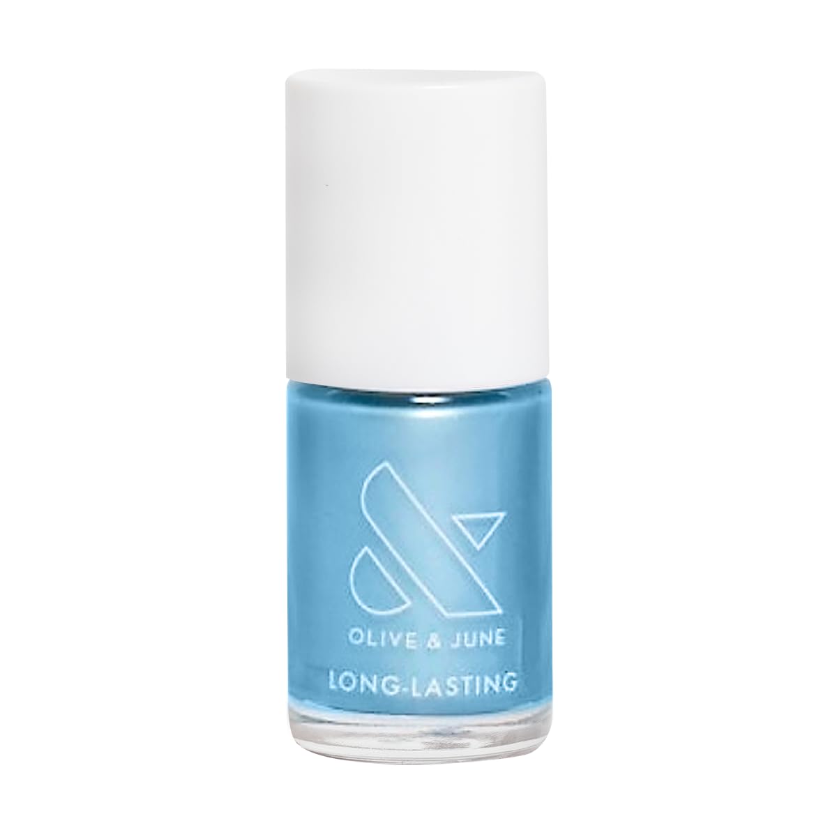 Olive & June Long Lasting Nail Polish | Gel-Like Finish No Lamp Needed | Lasts up to 10 days | Salon-Quality at Home | 15-Free Vegan Cruelty-Free Chip-Resistant Shine |Same Day Next Year Shimmery Blue
