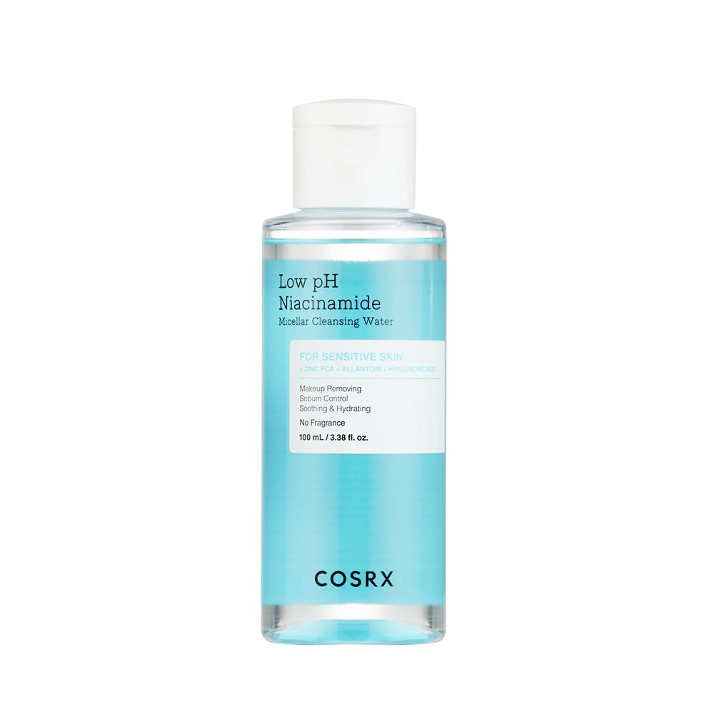 COSRX Low pH Niacinamide Cleansing Water for Sensitive Skin, 3.38 fl.oz