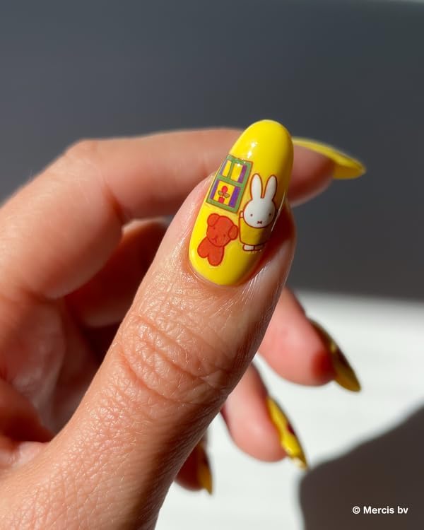 Miffy at Home Nail Stickers - Lightweight & Easy-to-Apply Nail Art with Trendy Design - Durable & Long-Lasting Nail Stickers for Women, Ideal for DIY Manicures & Salon-Quality Nails