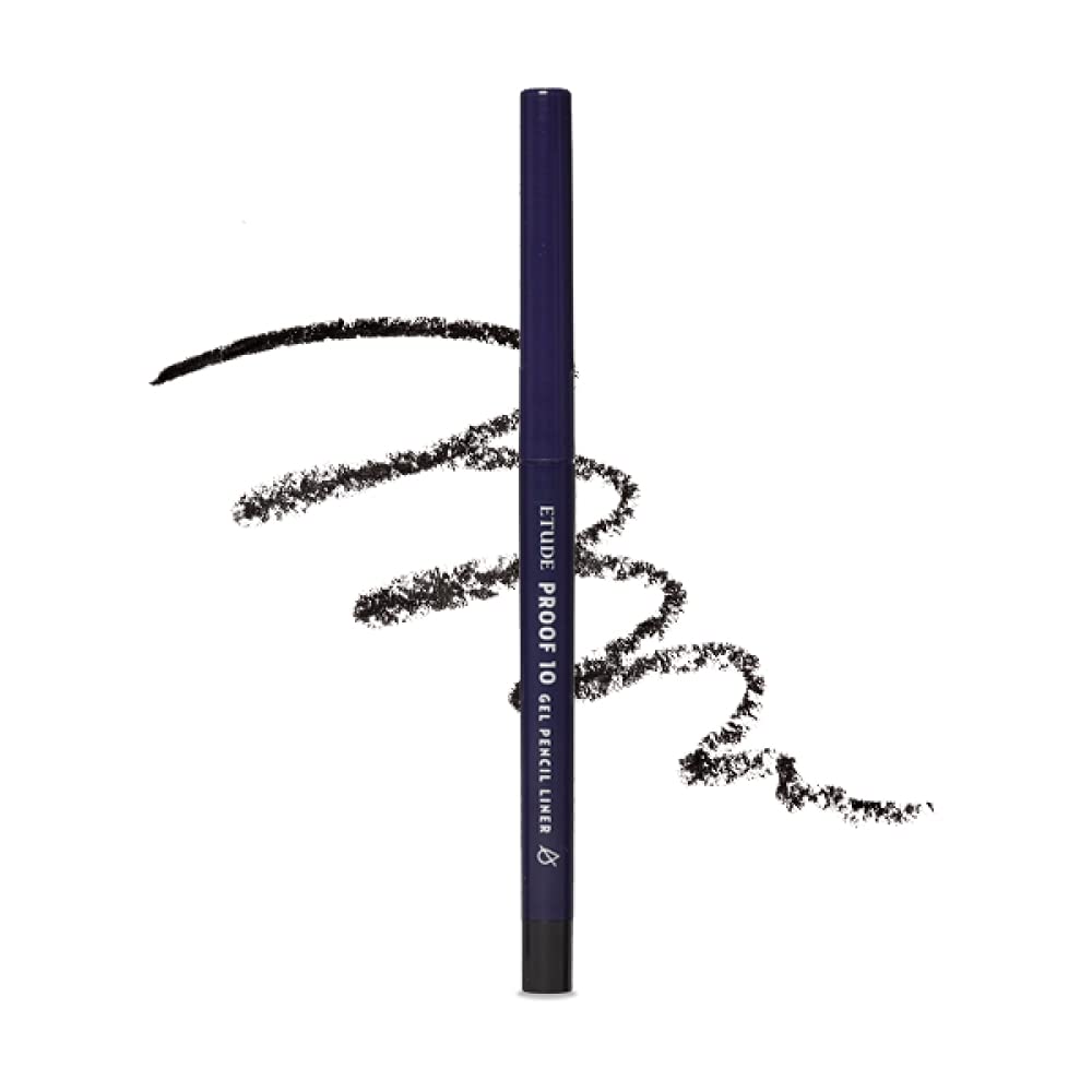 ETUDE Proof 10 Gel Pencil Eyeliner, Black, Waterproof