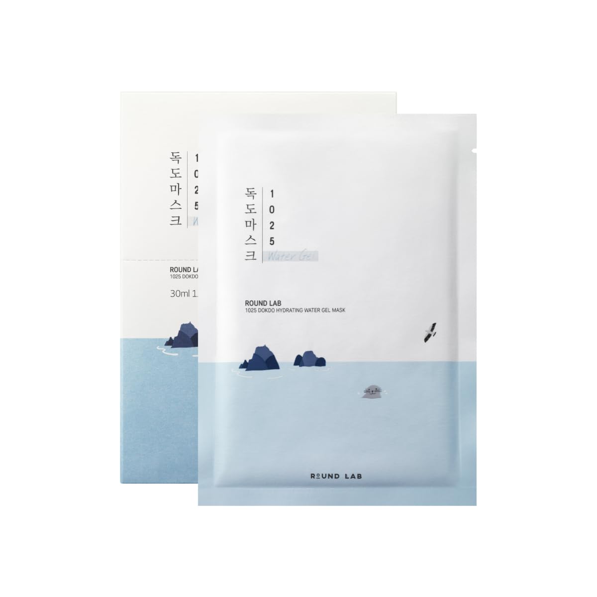 ROUND LAB 1025 Water Gel Hydration Mask(10ea) | Hydration locking, Cooling, Rejuvenating, Easy