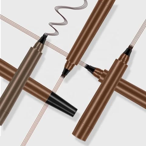 4 Tip Eyebrow Tattoo Pen (Dark Brown), Waterproof