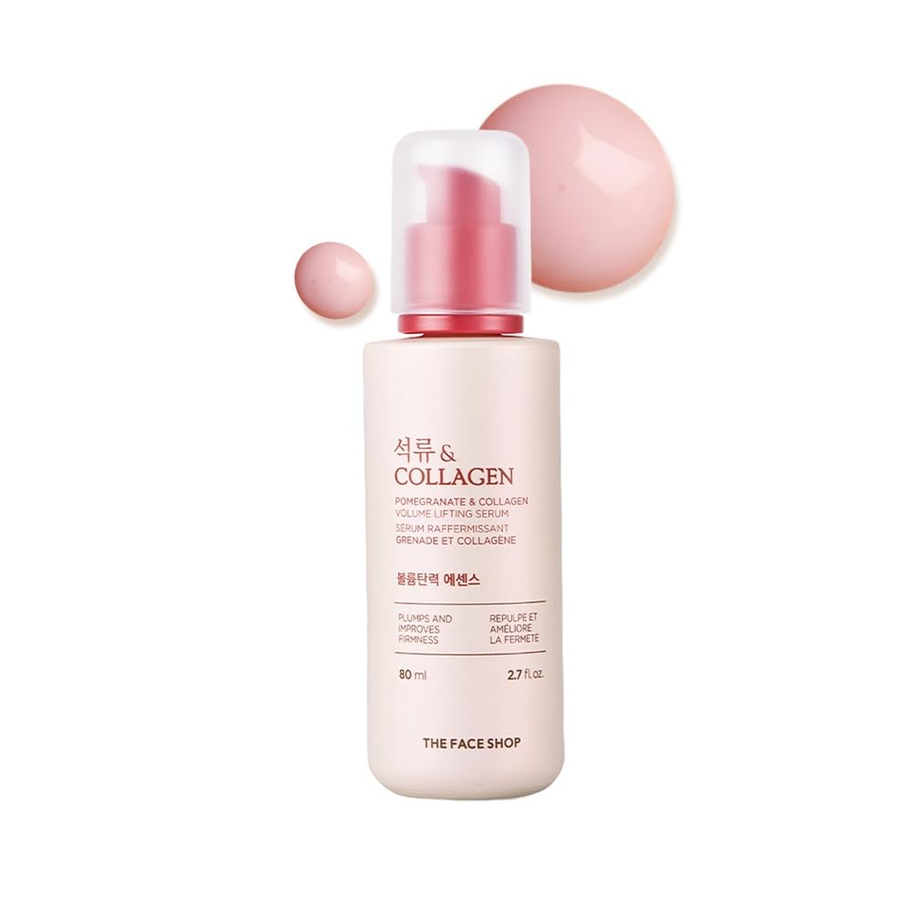 The Face Shop Pomegranate & Collagen Volume Lifting Serum - Helps Skin Look Firm & Supple - Reduces