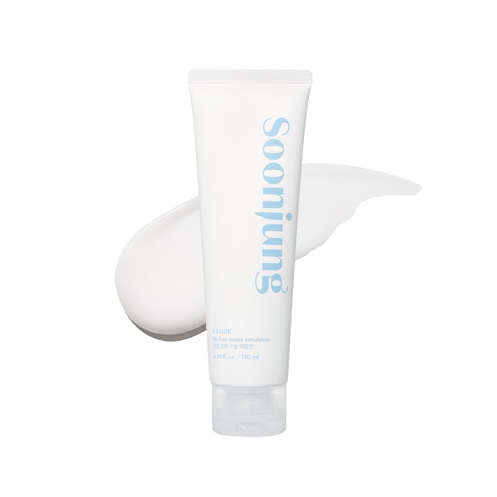 ETUDE SoonJung Moist Emulsion, Sensitive Skin Face Moisturizer, 4.39 fl oz