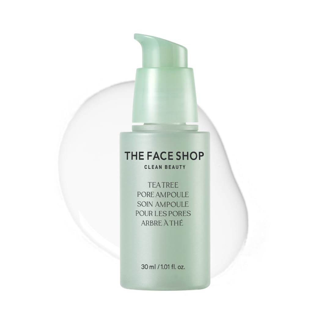 The Face Shop Tea Tree Pore Ampoule - Soothes & Moisturizes Skin, Exfoliating, Hydrating Face