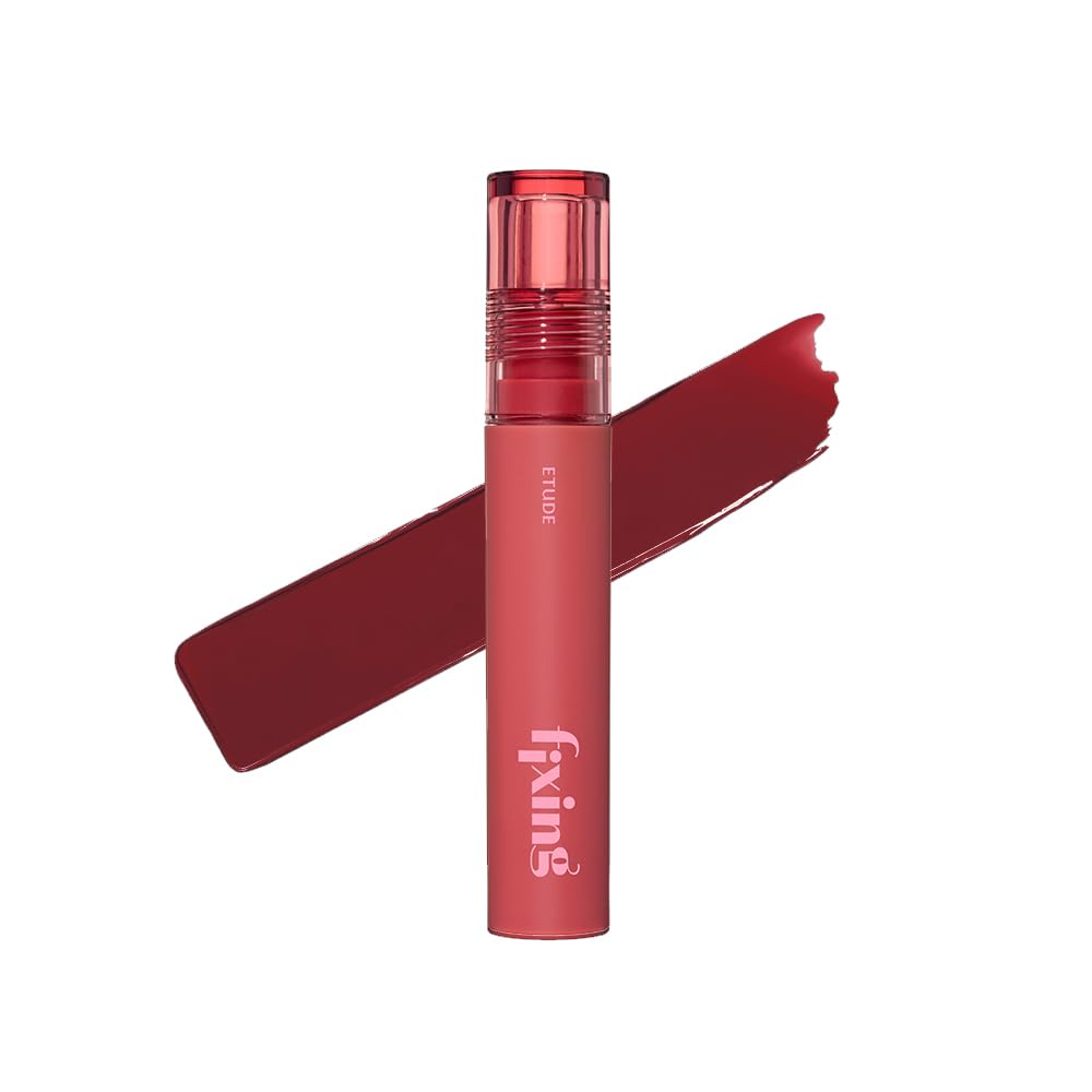ETUDE Fixing Tint, #17 Berry Red, Matte Liquid Lipstick, Long-Lasting, 4g