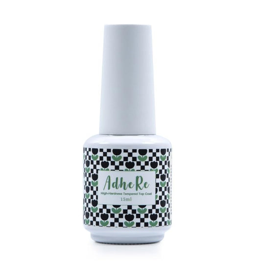 ADHERE Gel Top Coat- 15ML/0.5fl oz Top Coat Gel Nail Polish， Glossy Shine Finish and Long Lasting