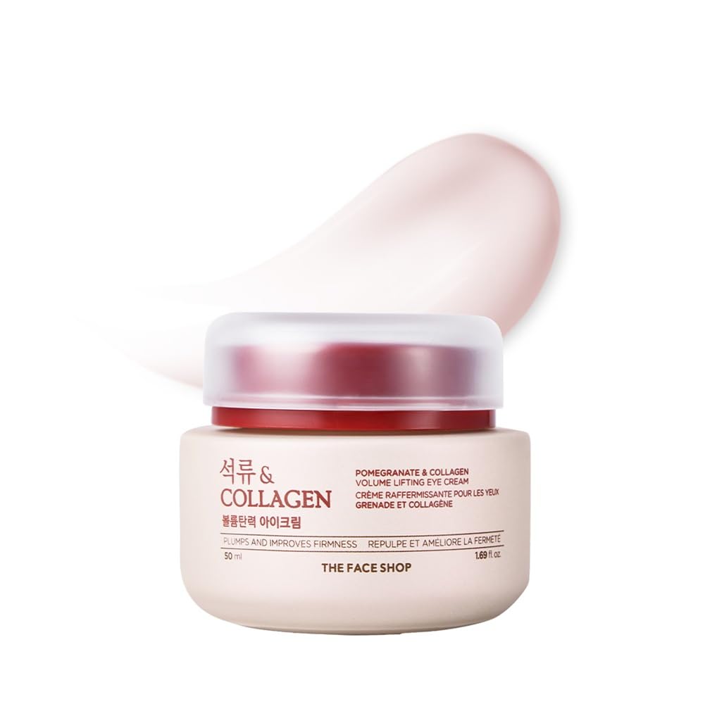 The Face Shop Pomegranate & Collagen Volume Lifting Eye Cream | Ultra-Light Eye Cream for Eye Skin