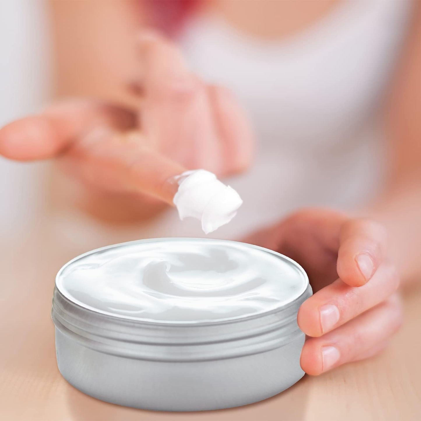 2 Ounce Aluminum Tin Jar Refillable Containers 60 ml Aluminum Screw Lid Round Tin Container Bottle 60 Pack for Cosmetic,Lip Balm, Cream