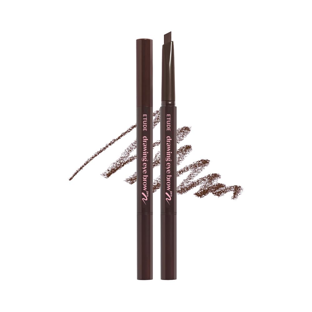 ETUDE Drawing Eye Brow Pro (Brown) Eyebrow Pencil for women, Microblading, Long Lasting, Soft