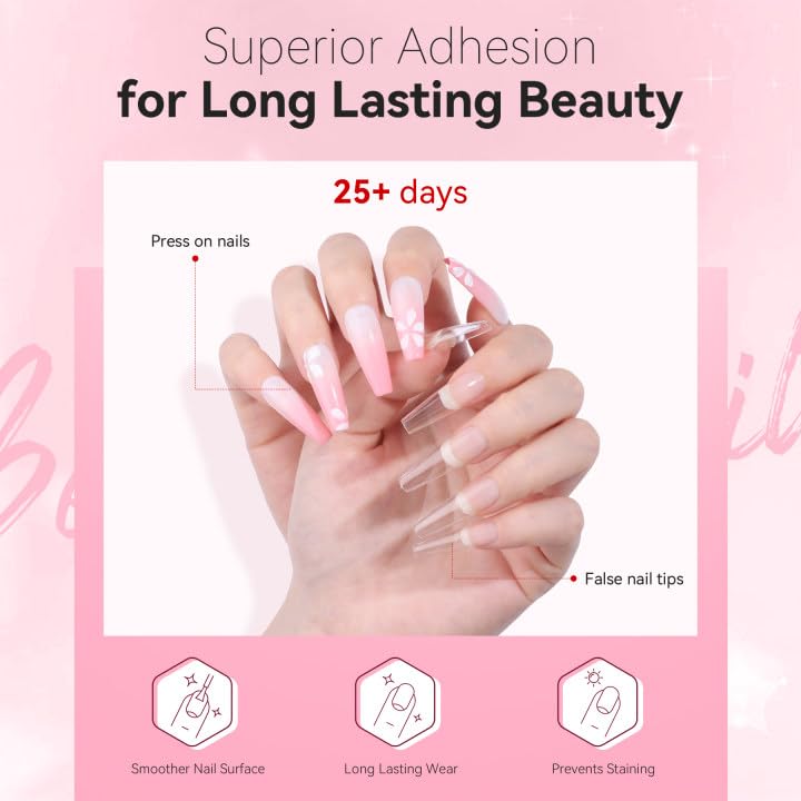 Makartt Base Coat Nail Polish 15ml – Extra Strong, Long-Lasting Gel Base Coat & Nail Glue for Small Nail Charms, Press-On Nails, UV/LED Lamp Required, Clear Foundation for Salon & DIY Home Use