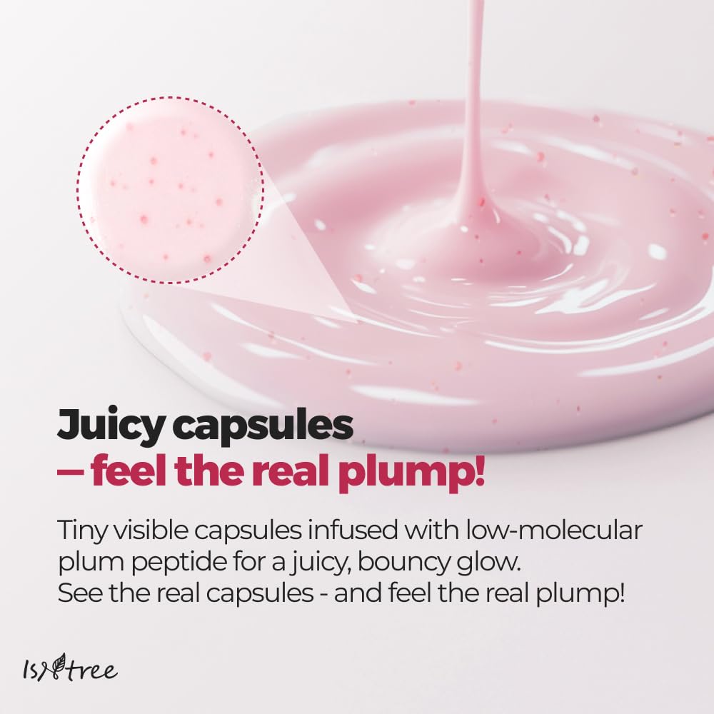 IsNtree Plum Peptide Plumping Gel Mask 30g x 4 Sheets | Korean Skincare | Cooling Gel Mask for