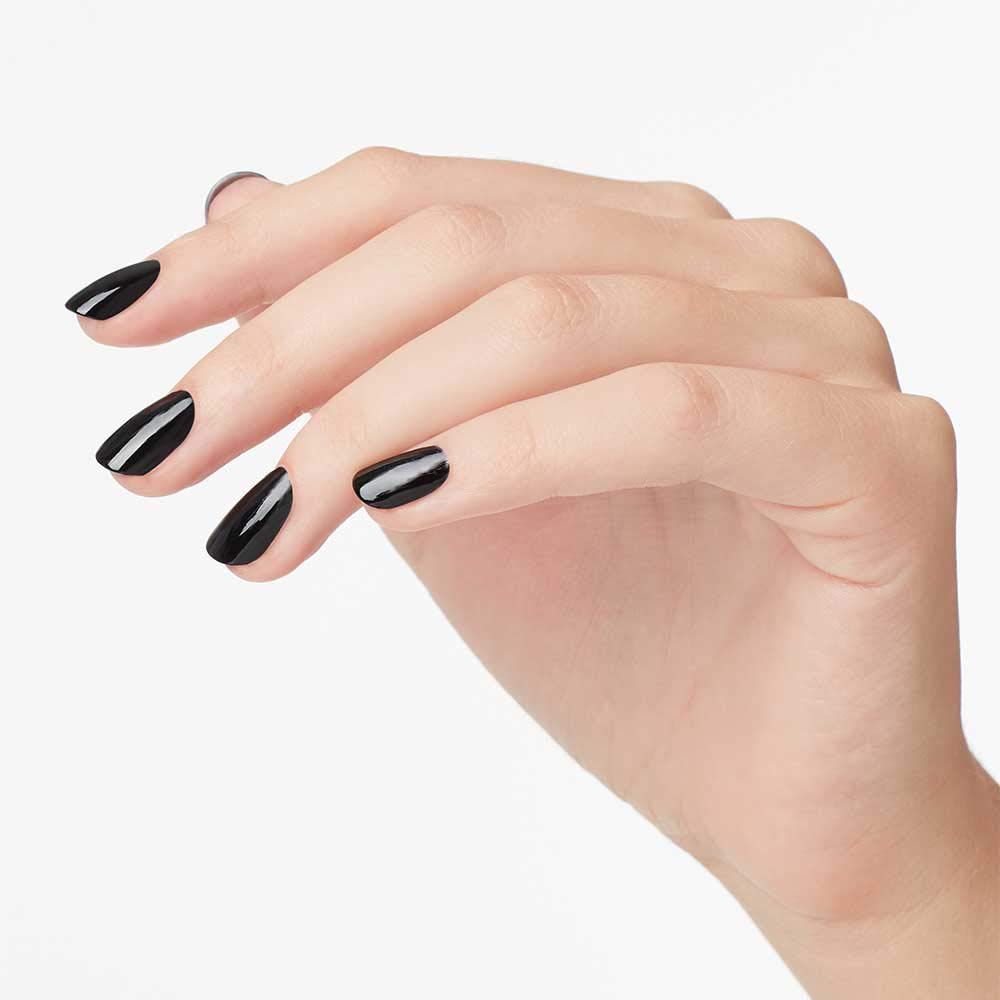 OPI Nail Lacquer, Opaque & Vibrant Crème Finish Black Nail Polish, Up to 7 Days of Wear, Chip