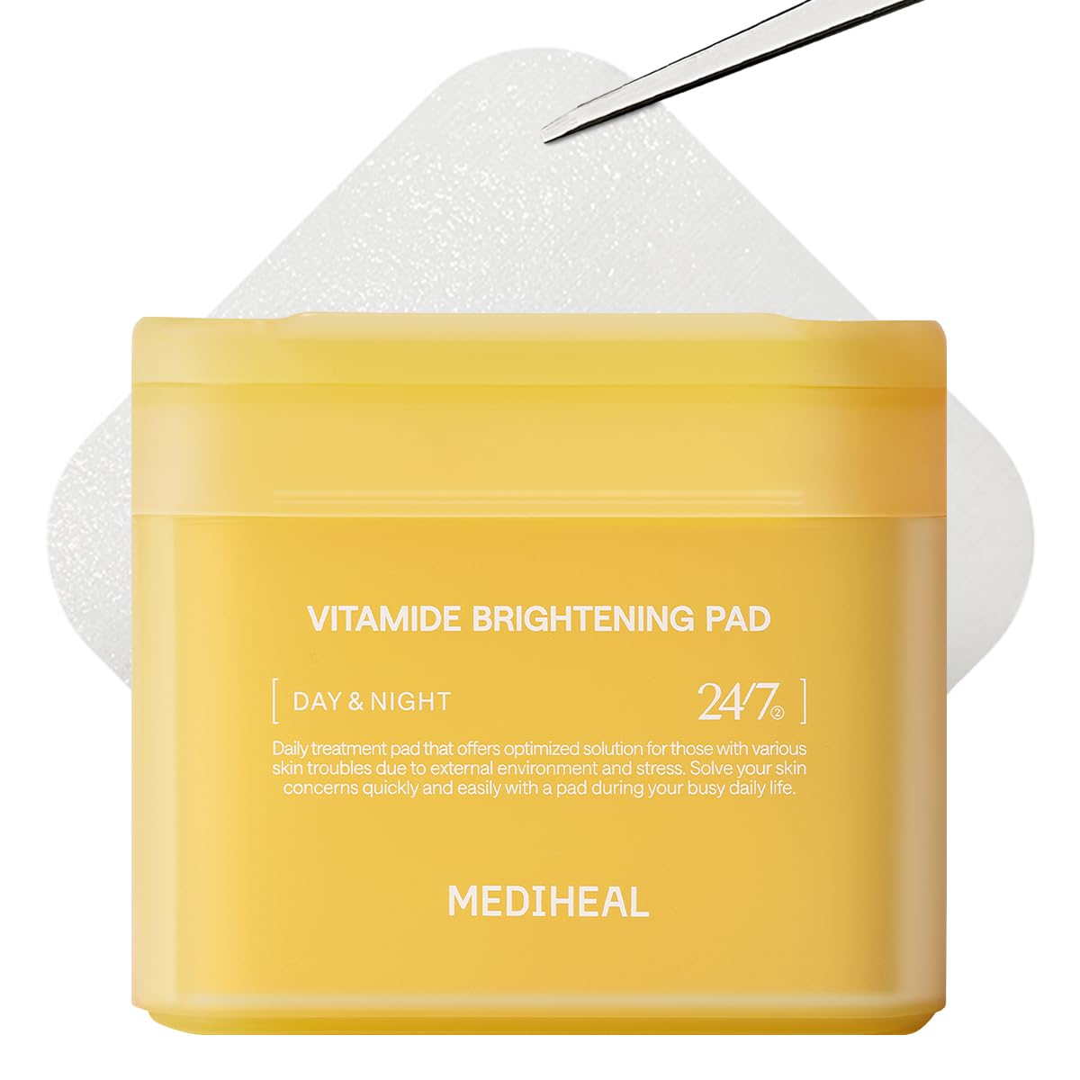 MEDIHEAL Vitamide Brightening Toner Pads for Skin Toning (100 Count)