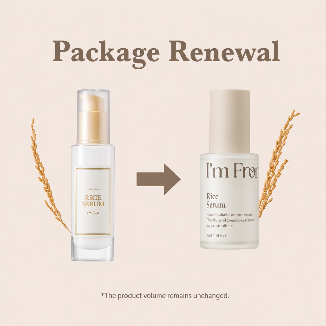 I'm From Rice Serum, Glow Deep Soothing Rice Serum, Glass&Dewy, Hydration, Daily, All Skin Types