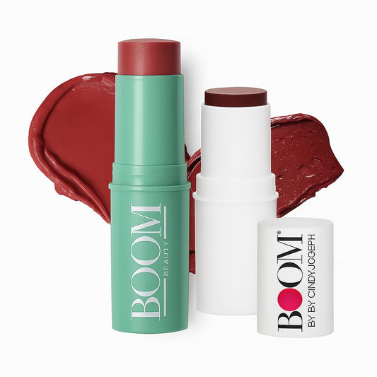 BOOM! by Cindy Joseph Boomstick, Golden Peach ® + Boomstick Color ™ - Buildable Lip & Cheek Tint Makeup Sticks, Cream Blush Stick & Clean Beauty Formula Cosmetics