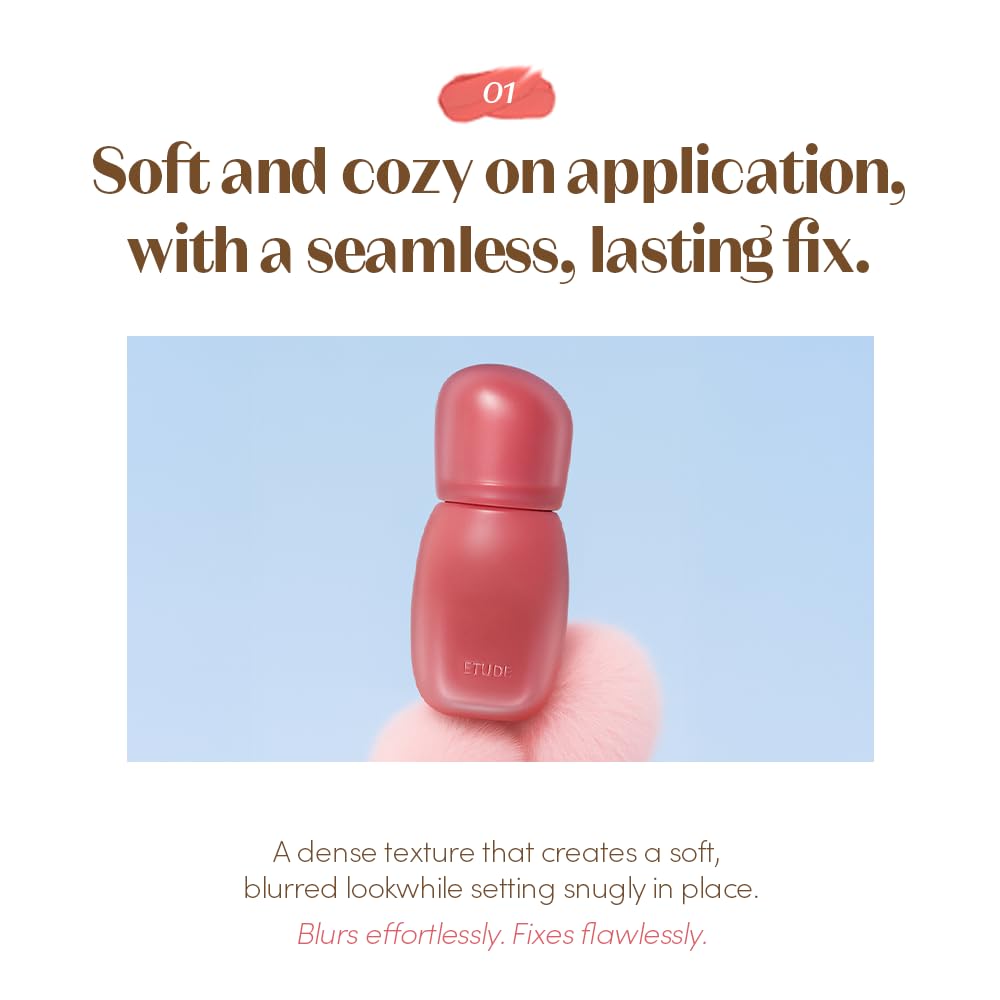 ETUDE Soft Fixing Lip Tint (Date Me?) – Blurring Matte Finish, Lightweight Creamy Texture
