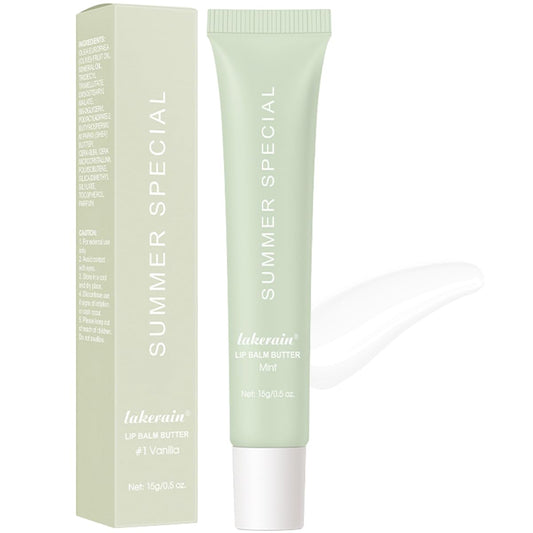 Summer Lip Butter Balm, Moisture and Hydration Lip Gloss, Long-lasting Hydrating Non-Sticky Lip Balm, Soften Dry Lips Lip Care (#Sweet Mint, 1Pcs)