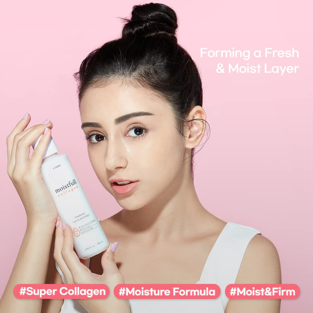 ETUDE Moistfull Collagen Facial Emulsion, Face Moisturizer, 6.08 fl oz