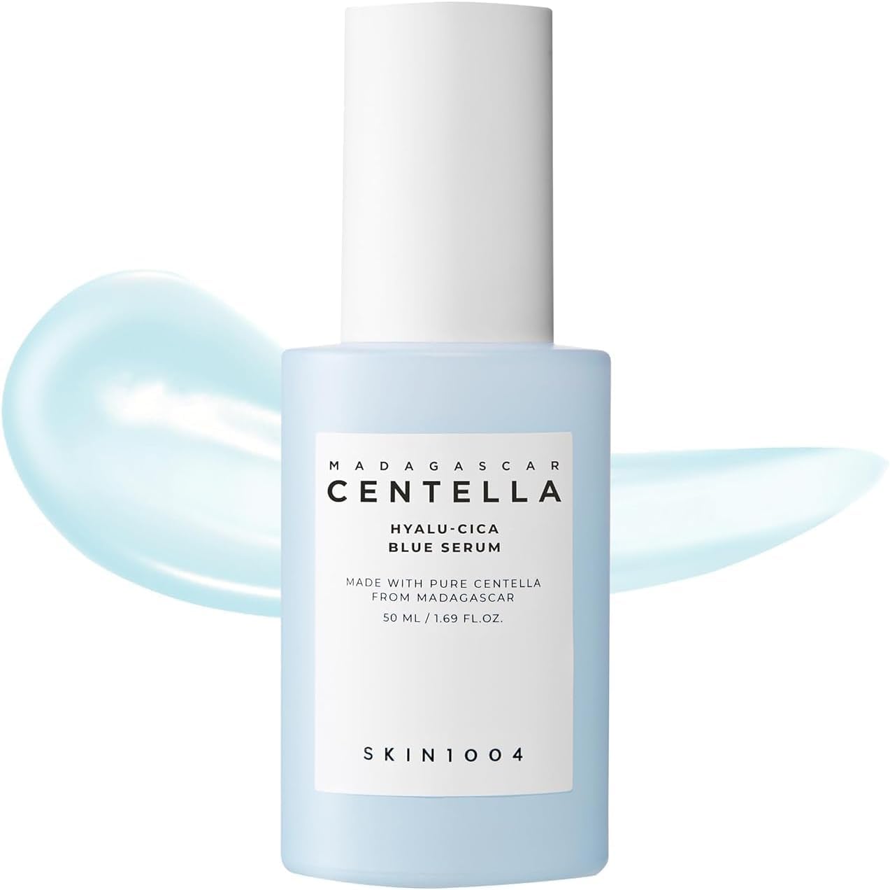 SKIN1004 Hyalu-Cica Blue Serum 1.69fl.oz, 50ml, Hydrating Face Serum with 5 Hyaluronic Acids &