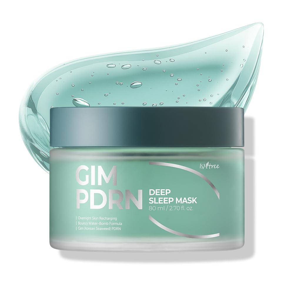 IsNtree Gim PDRN Deep Sleep Mask 80ml, 2.7 fl oz | Korean SEAWEED Skincare Sleeping Mask gel |